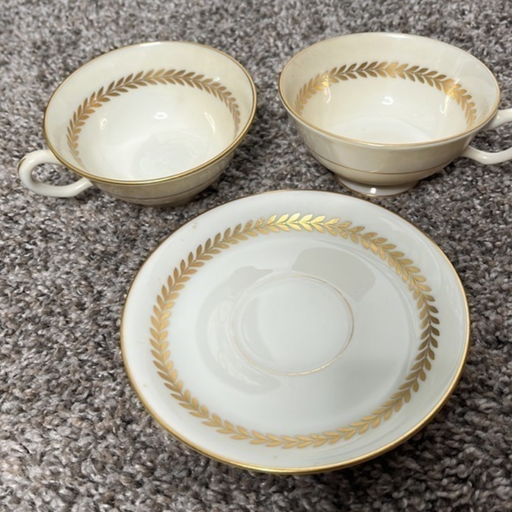 Lenox Imperial P-338 tea cup (2) and saucer